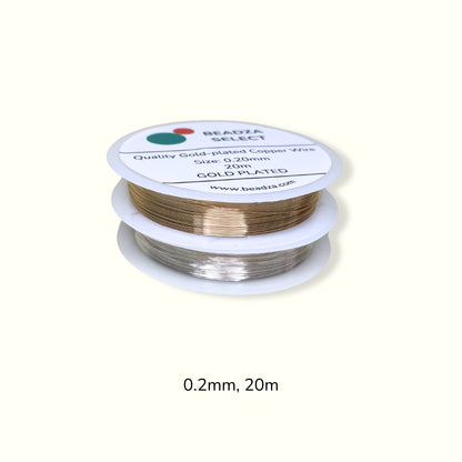 0.2MM COPPER WIRE, GOLD-FINISHED COPPER